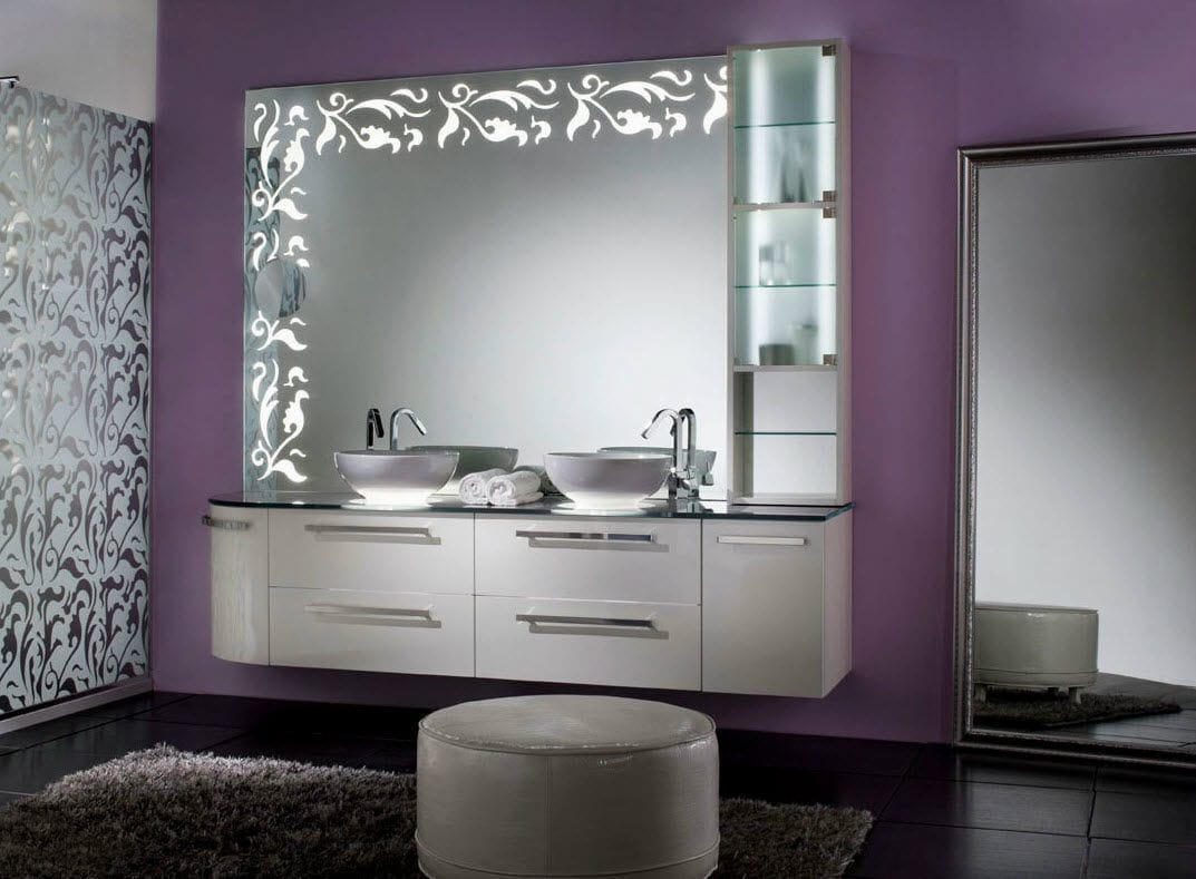 mobile lavabo doppio sospeso impiallacciato in legno moderno victory 1 arte bagno veneta
