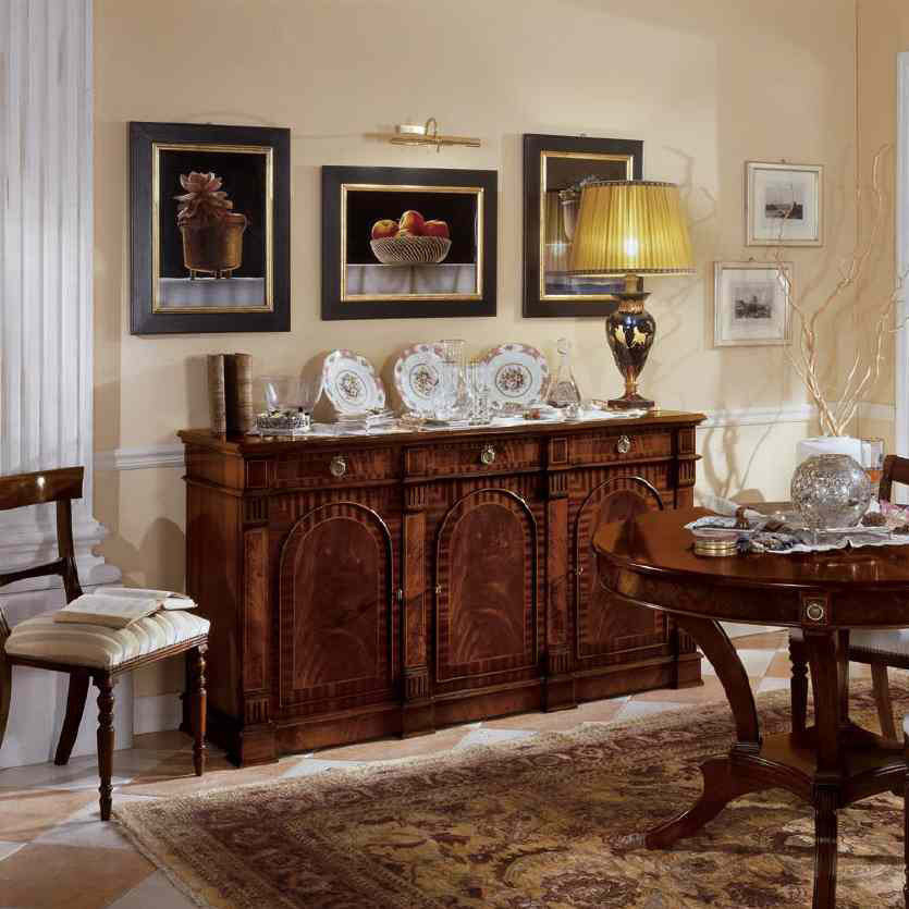 Credenza In Stile Xcred Salca Asiago In Mogano Con Cassetti