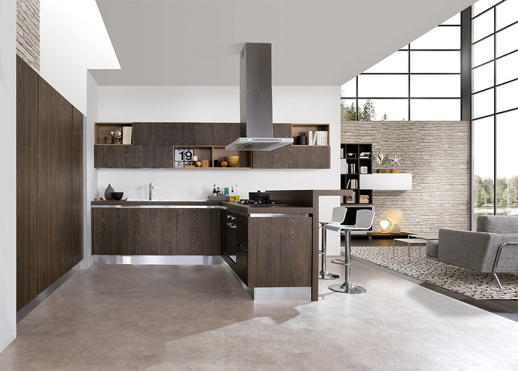 Cucina moderna / in laminato / in legno / con isola - BELLA - ARAN ... Cucina moderna / in laminato / in legno / con isola - BELLA - ARAN ...