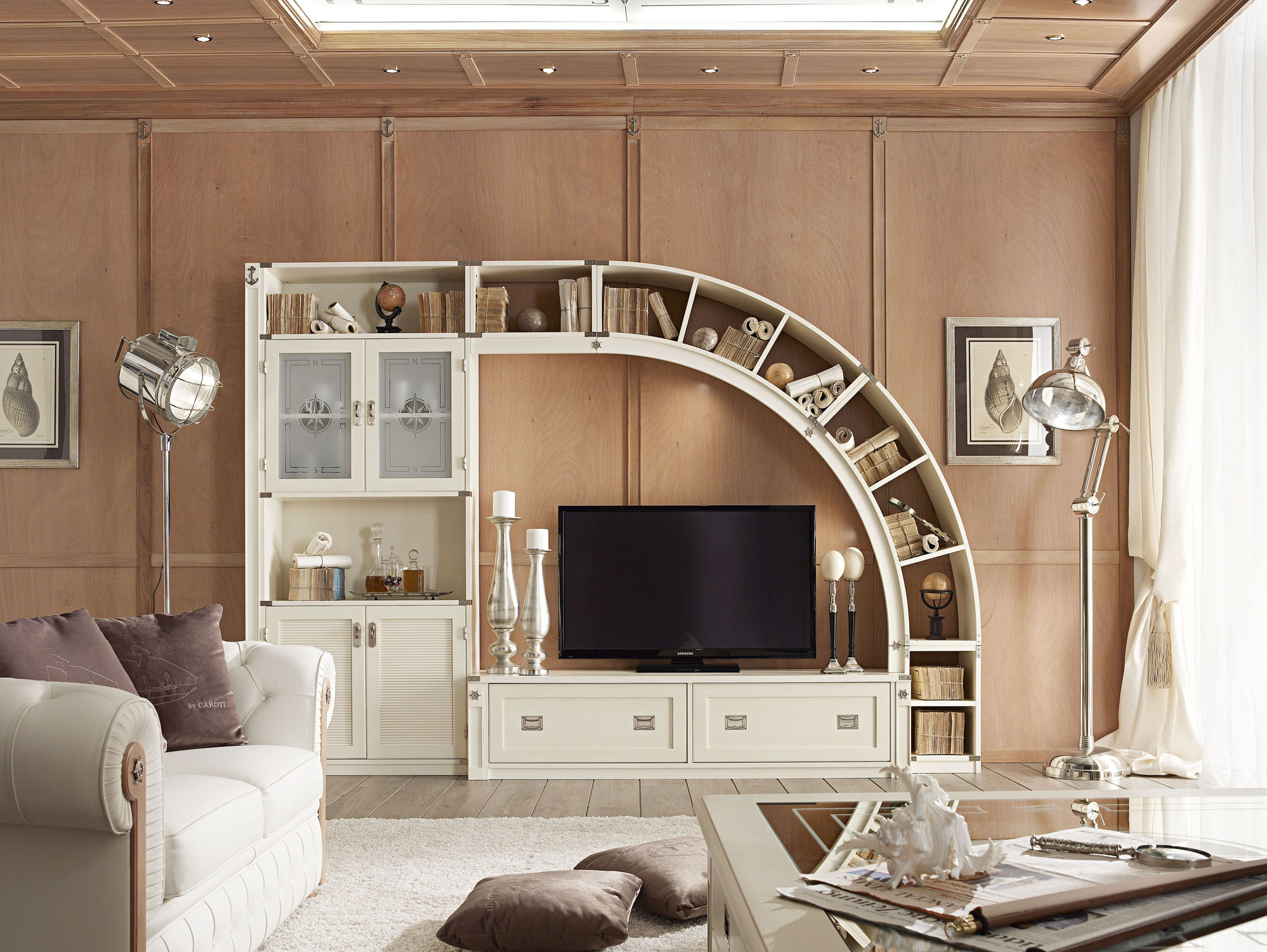 Parete attrezzata TV classico / in legno / in vetro / modulabile ... Parete attrezzata TV classico / in legno / in vetro / modulabile ...