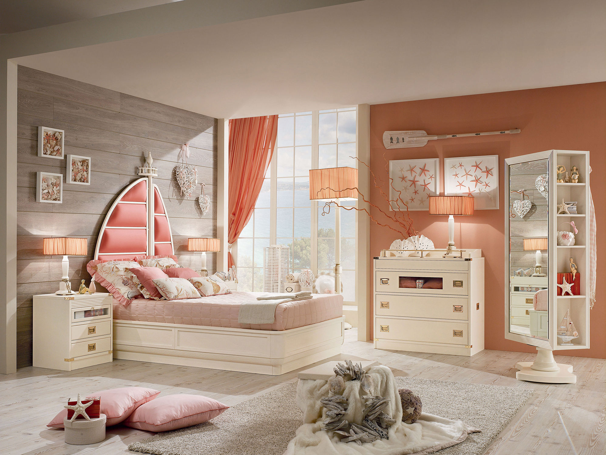 Cameretta per bambini per bimba / bianca 215 ariel caroti Camerete bambini
