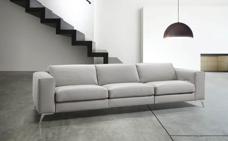 Divano lineare / in tessuto / 3 posti / reclinabile moving valmori Divani 3 posti moderni