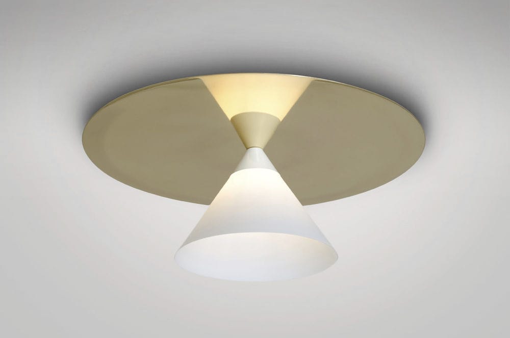Plafoniera Ottone E Vetro : Plafoniera moderna in vetro ottone lucidato led plate