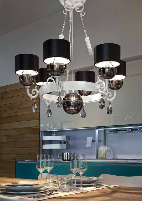 Lampadario in stile / in ottone / in tessuto classica : nuarà pl ...