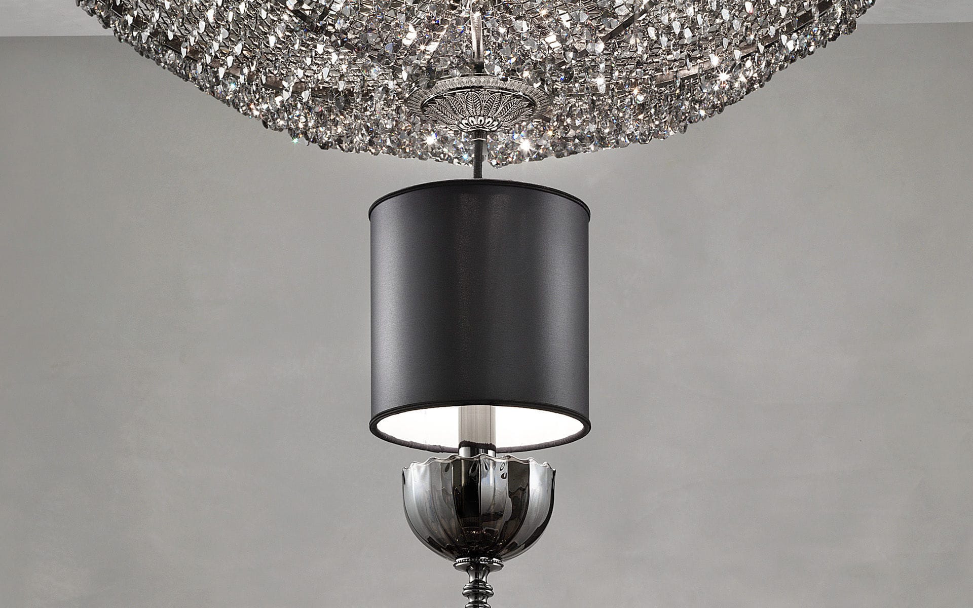 Plafoniera Quadra Led 108 : Plafoniera in stile quadrata vetro borosilicato ottone