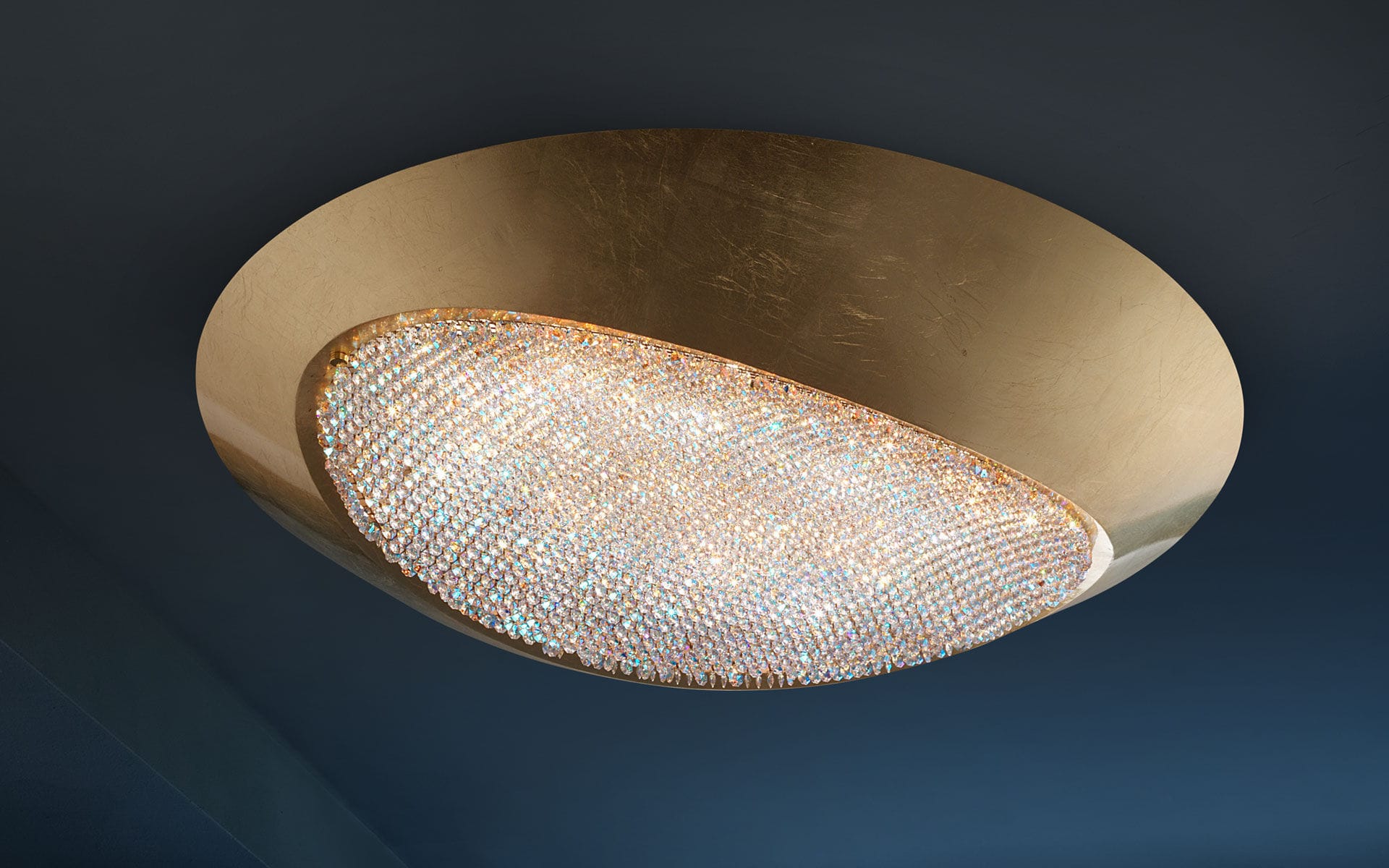 Plafoniere In Cristallo : Plafoniera moderna in cristallo swarovski alluminio a