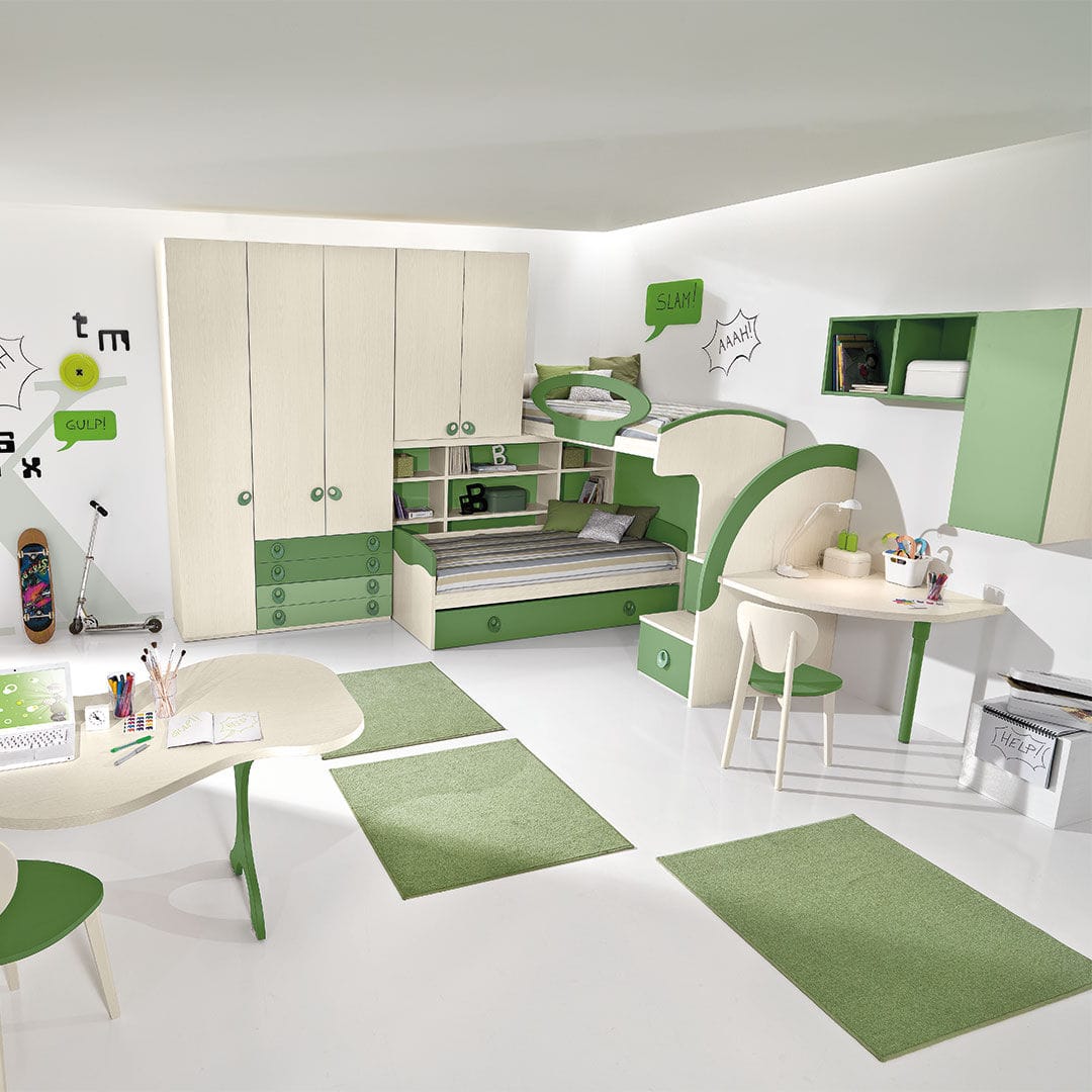 Cameretta verde per bambino / unisex cm03 giessegi Cameretta bimbo verde