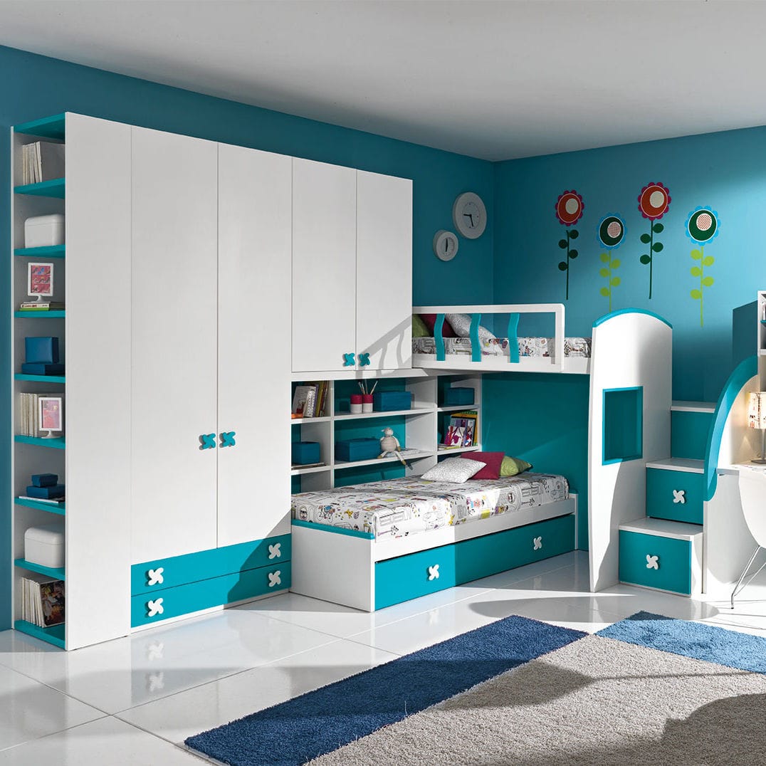 Cameretta per bambini per bimbo / bianca cm11 giessegi Camerete bambini