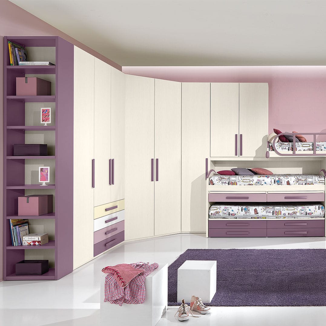 Cameretta per bambini per bimba / bianca cm15 giessegi Camerete bambini