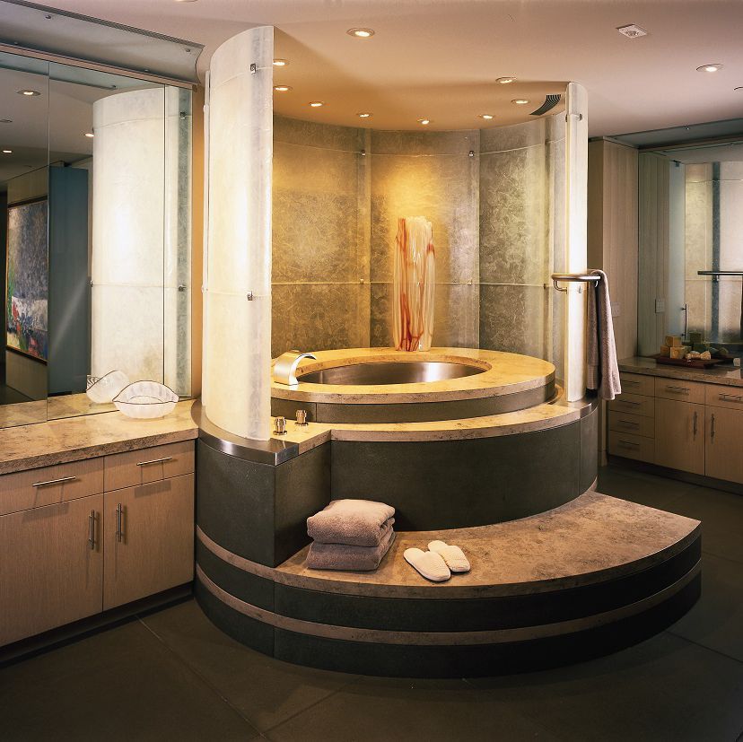 vasca da bagno da incasso rotonda in acciaio inox japanese