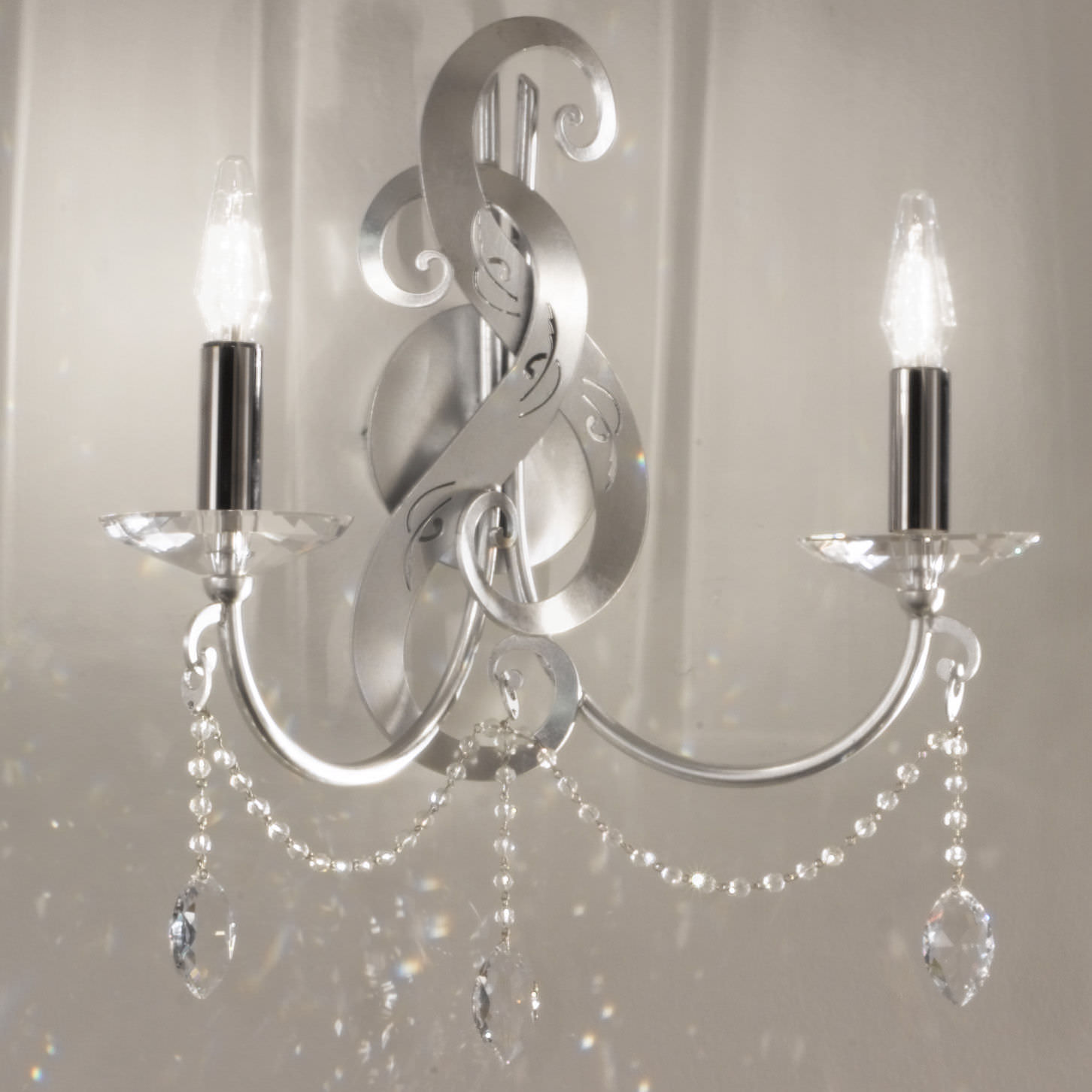 Applique in stile / in ferro / alogena / a candelabro 1834/a2 ...