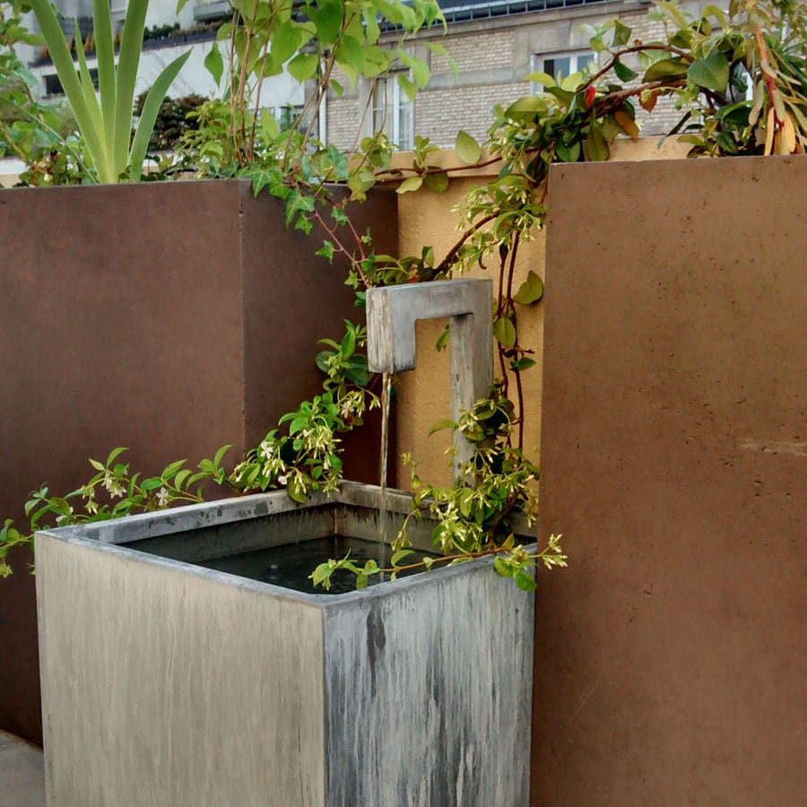 Fontana da giardino / in zinco titanio fontaine bassin zinc a ...