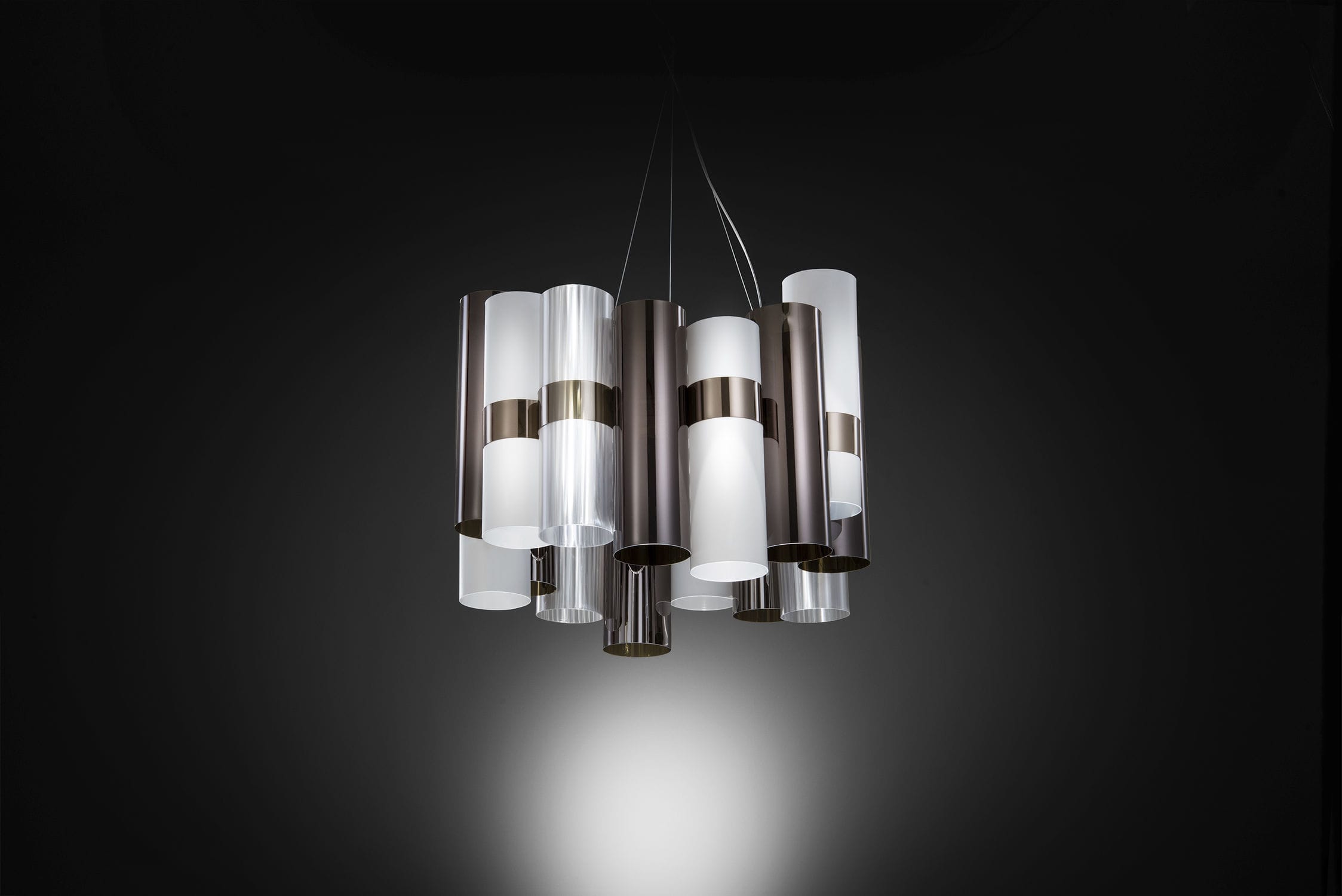 Faretti a sospensione design: sospensione metallo design oro ...