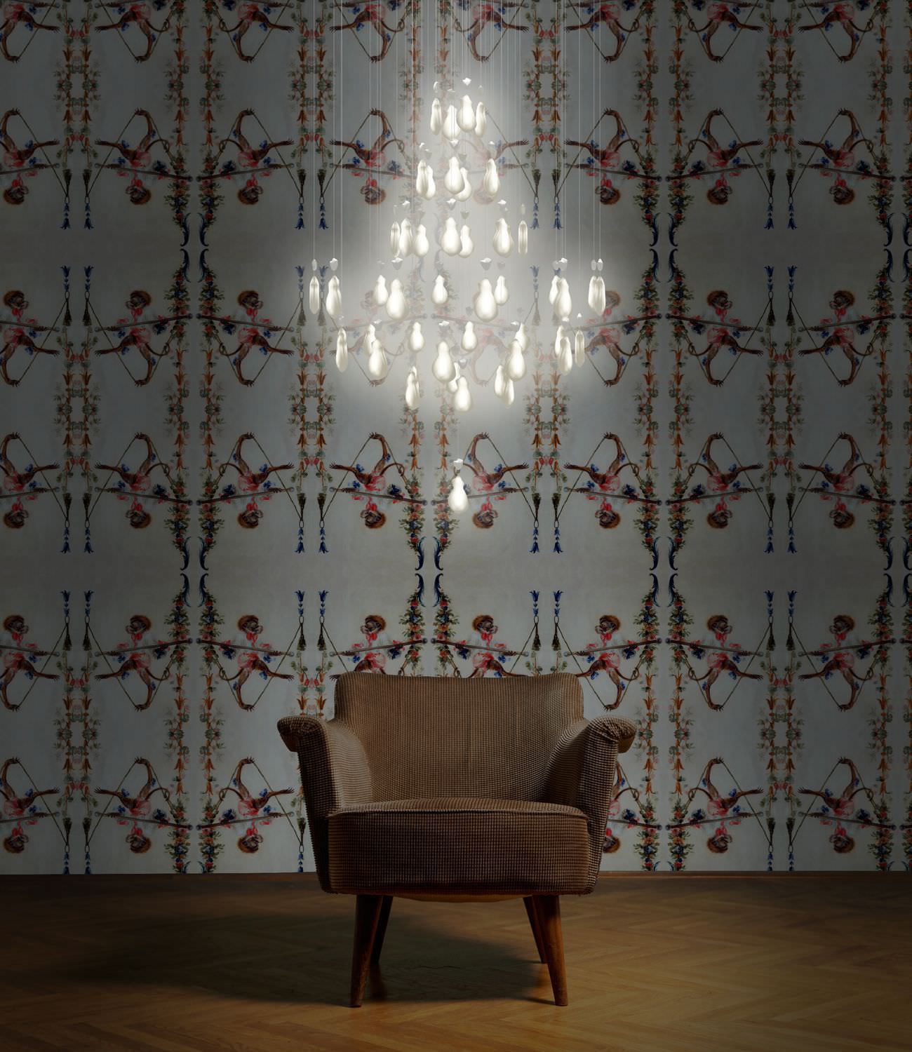 Lampadario moderno / in porcellana / led / fatto a mano louis 15 ...