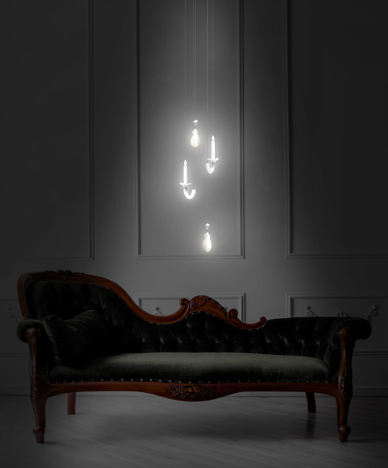 Lampadario moderno / in porcellana / led / fatto a mano louis 15 ...