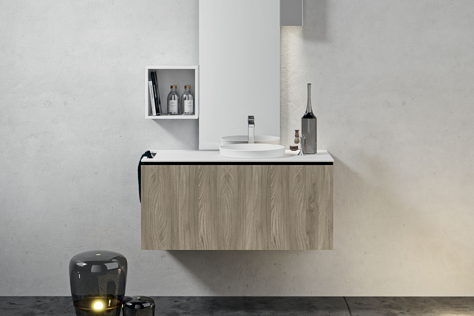 Lavabo da appoggio / rotondo / in pietra / moderno corona ... Lavello rotondo da incasso