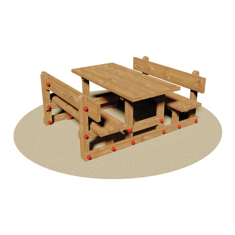 Set tavolo e panca in stile rustico / in legno / per bambini / da ...
