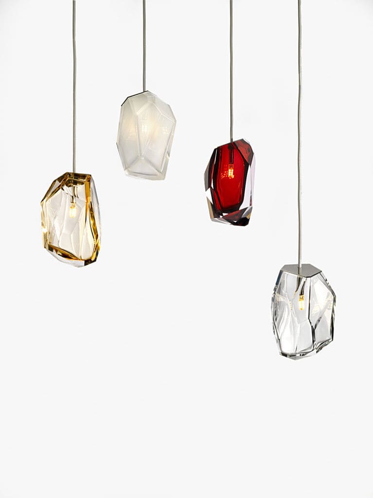 Lampada a sospensione / moderna / in vetro soffiato / da interno ... Lampada a sospensione cristallo