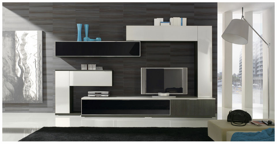 Parete attrezzata tv moderno / in legno laccato milenium plus ...
