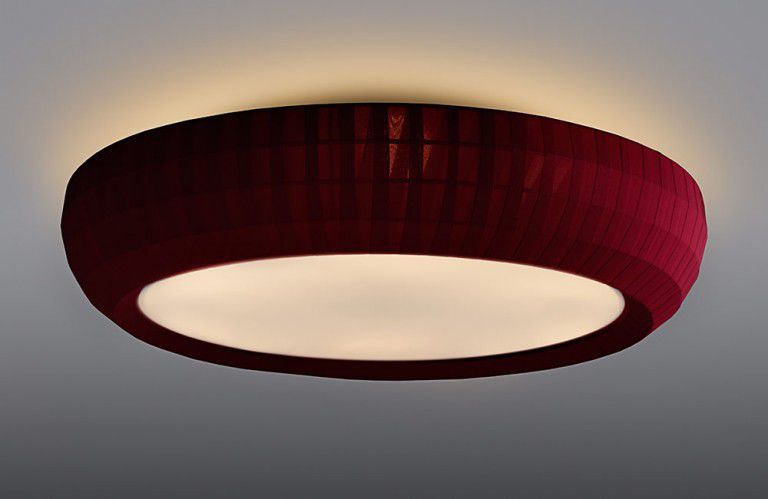 Plafoniere Tessuto Design : Plafoniera moderna tonda in tessuto alogena by