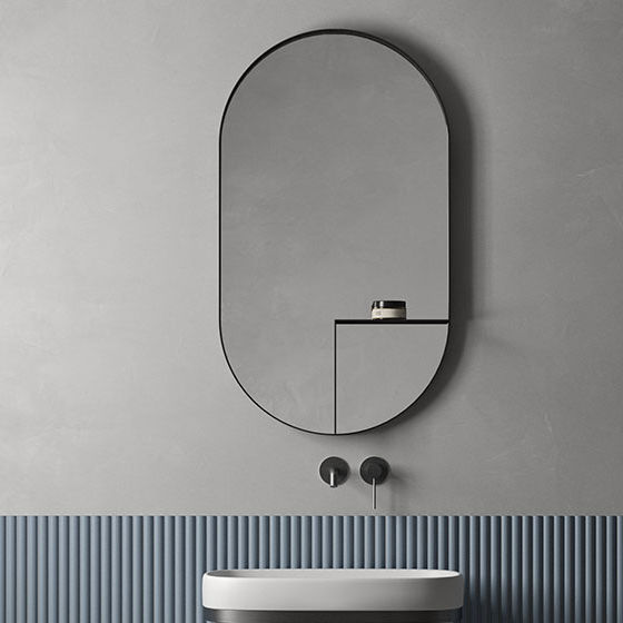 Specchio Da Bagno A Muro Ex T Moderno Ovale In Ottone