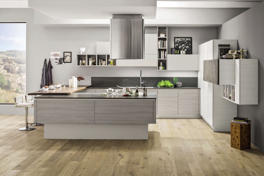 Cucina moderna / in legno / con isola mango arrex Cucina bianca moderna con isola