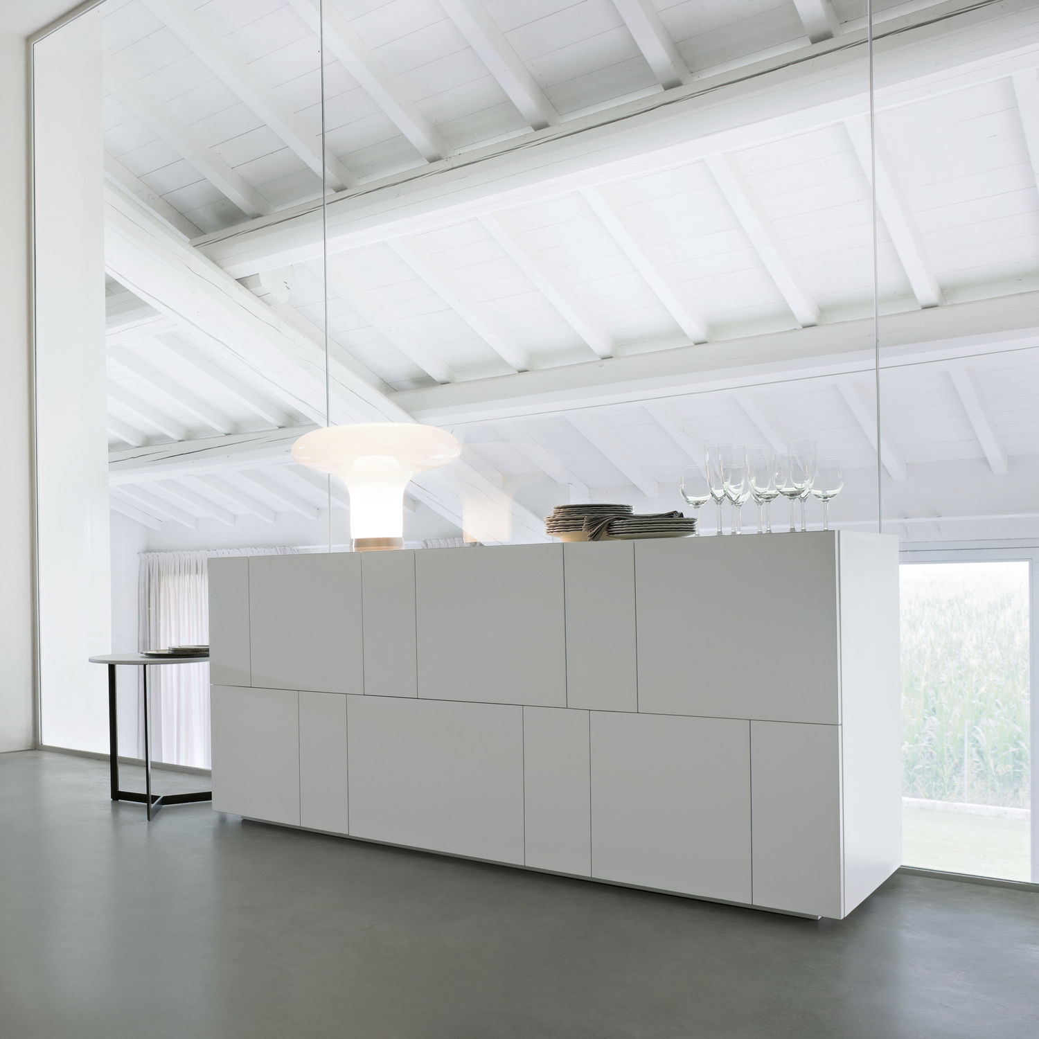 Credenza moderna / in legno / in legno laccato / in legno laccato ... Madia moderna bianca