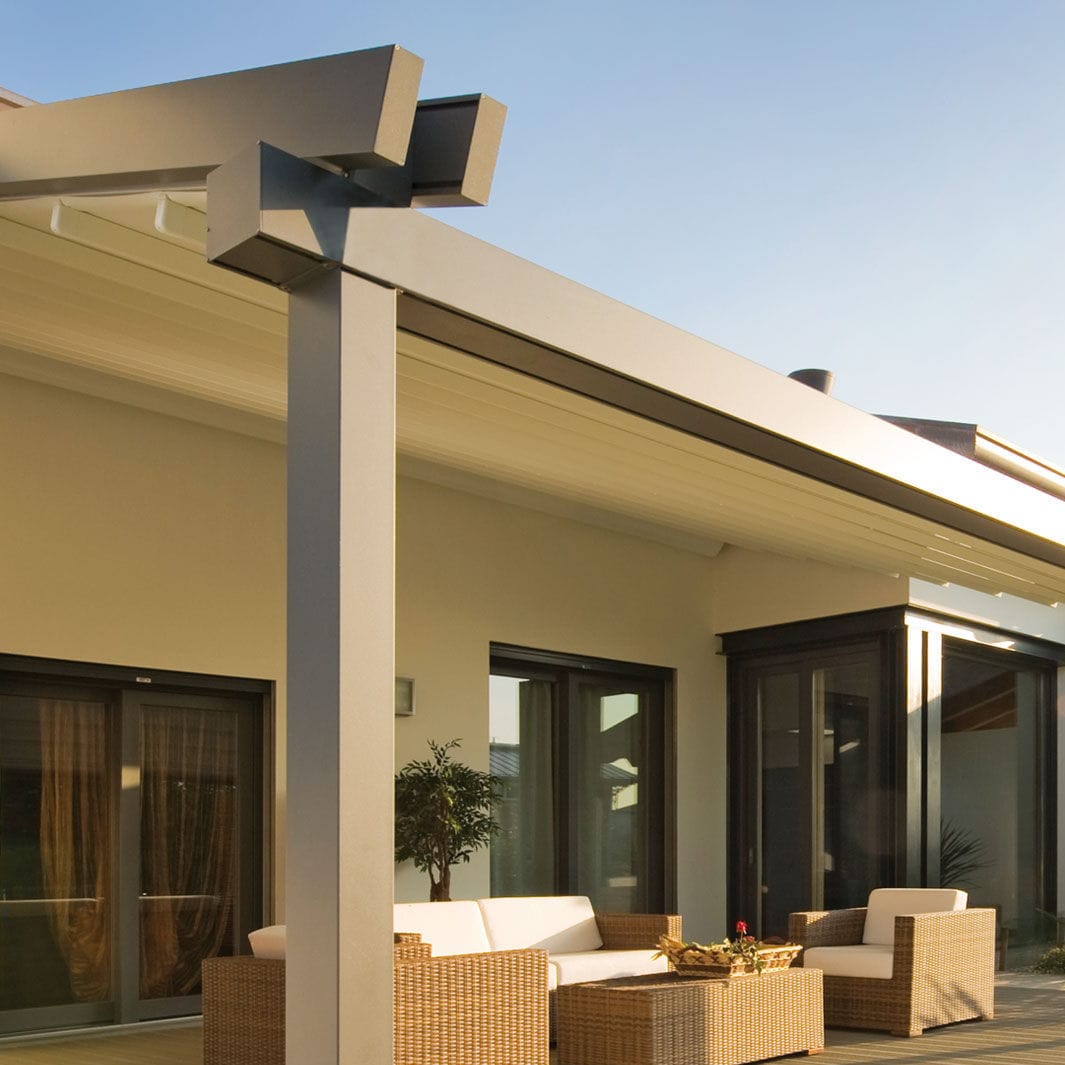 Pergola Addossata Infinity Pratic S P A In Alluminio Con