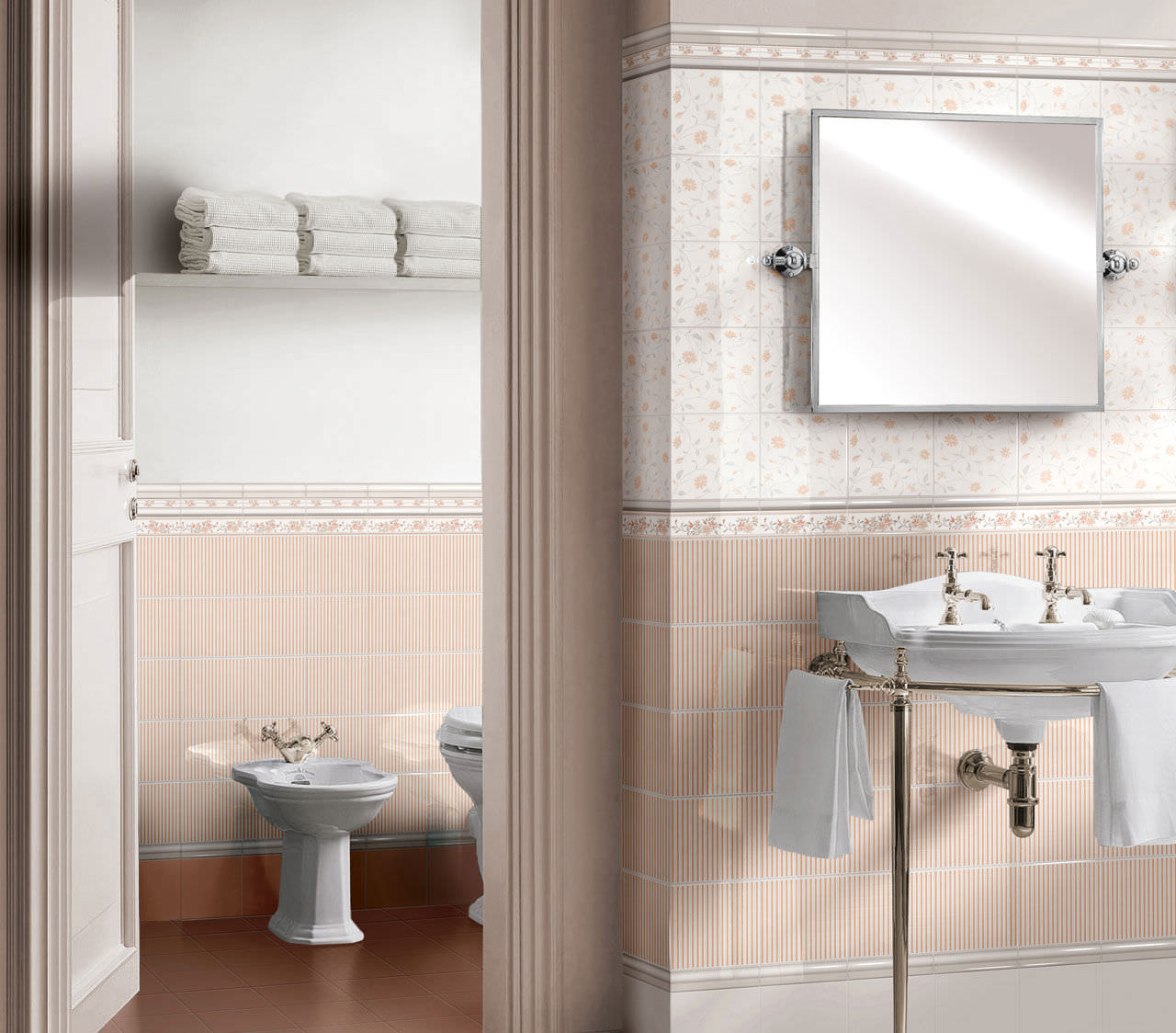 piastrella da bagno da parete per pavimento in gres porcellanato ricordi romantica brennero