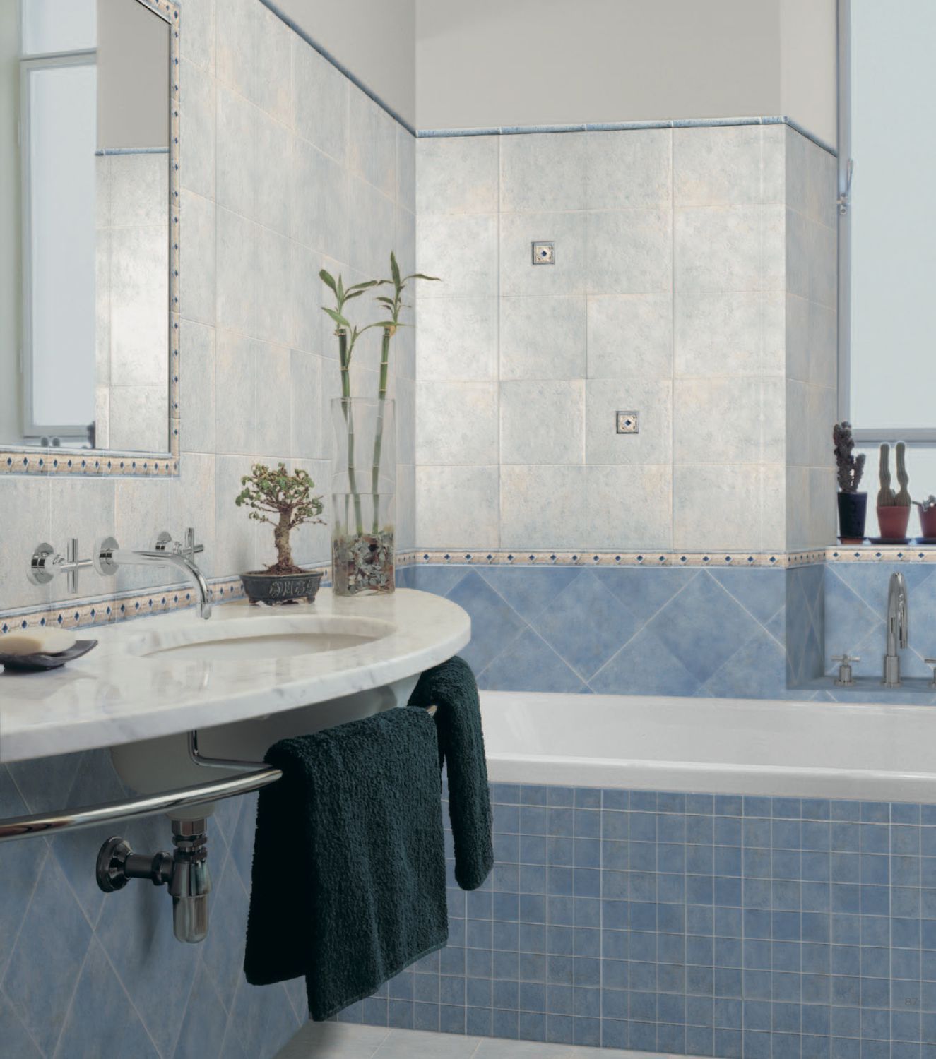 Piastrelle bagno mediterraneo : piastrelle bagno bianco nero ...
