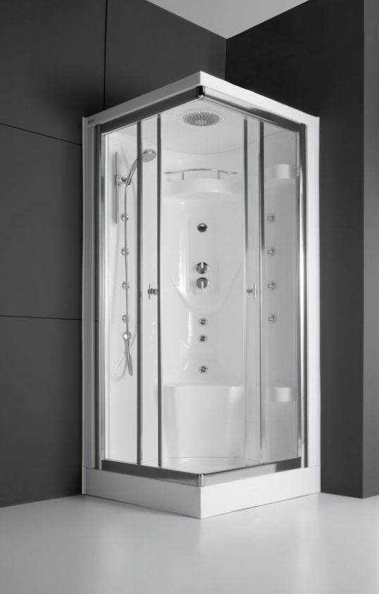 Box doccia multifunzione / in vetro / rettangolare / con porta ... Box doccia vetro ricambi