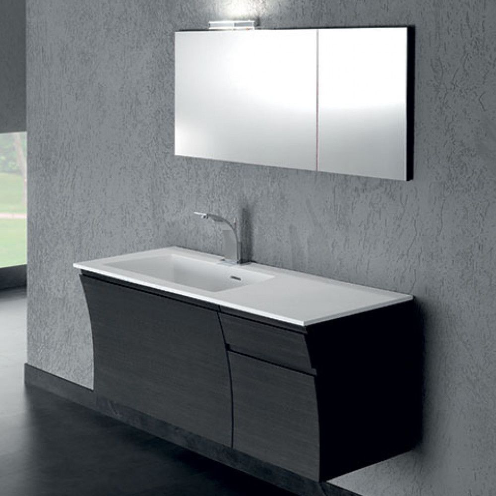 Mobile Lavabo Sospeso S 120 MOBILTESINO In Legno Moderno Con