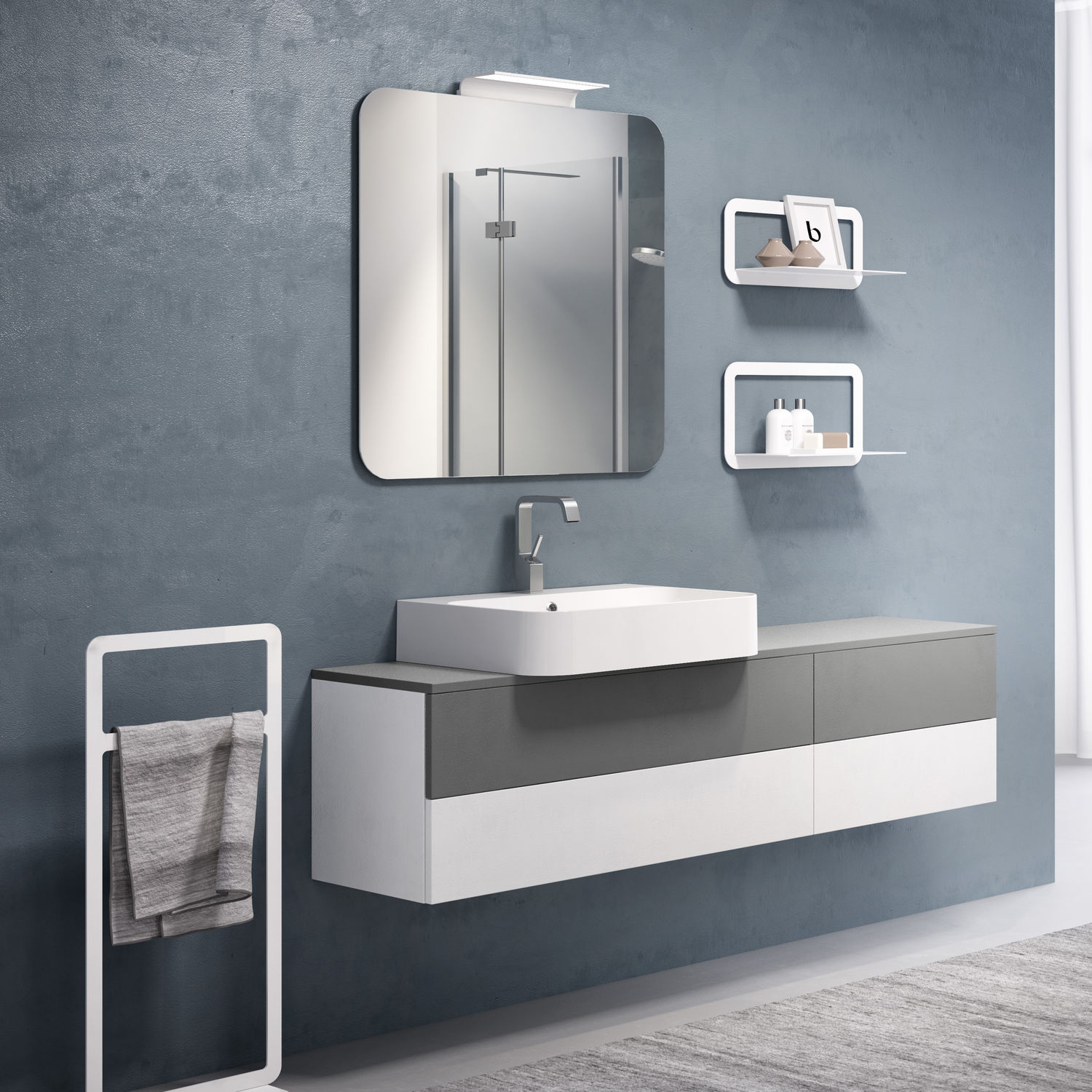 Mobile lavabo sospeso / in ceramica / moderno / con cassetti ... Mobile lavabo sospeso / in ceramica / moderno / con cassetti ...