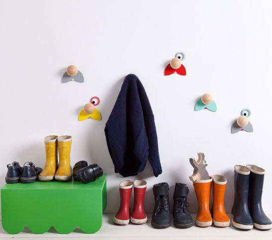Appendiabiti a muro / moderno / in legno / per bambini hatschi ... Appendiabiti da parete per bambini