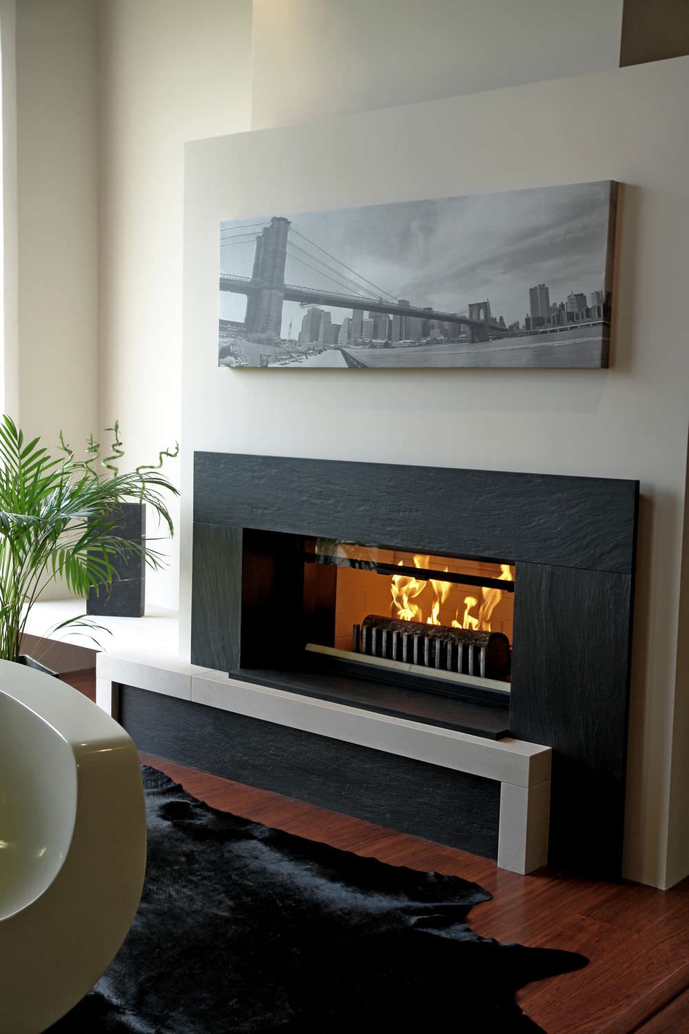 Rivestimento per camini moderno / in ardesia fireplace in ... Prezzi rivestimenti camini