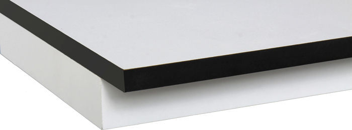 Piano di lavoro in resina / in laminato / da cucina / nero desk ... Laminato in resina impermeabile