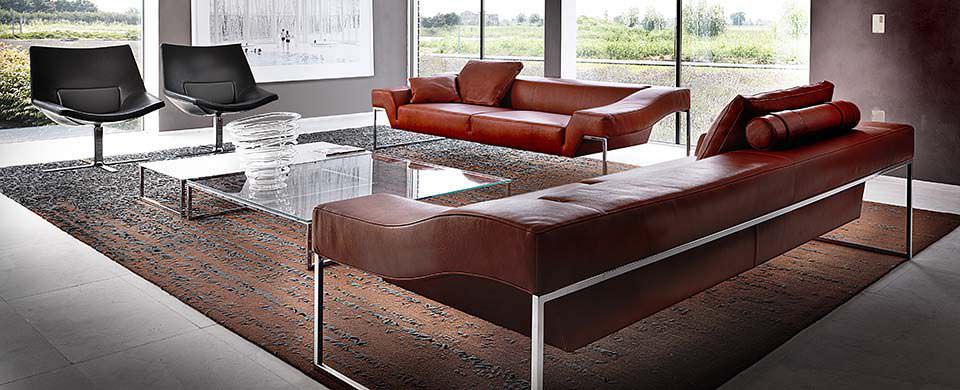Divano moderno / in pelle / 2 posti / marrone - OPEN SPACE ... Divano moderno / in pelle / 2 posti / marrone - OPEN SPACE ...