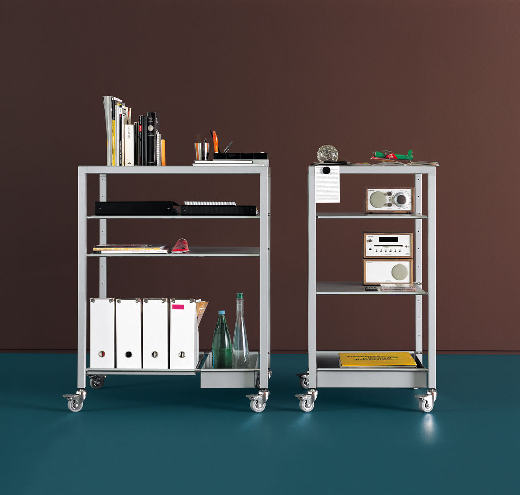 Carrello portavivande di servizio / in laminato / in vetro / in ...