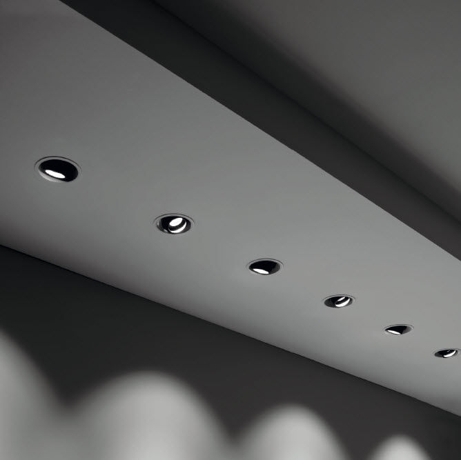 Faretto da incasso a soffitto / da interno / led / tondo hide r ... Faretti a led da incasso per interni