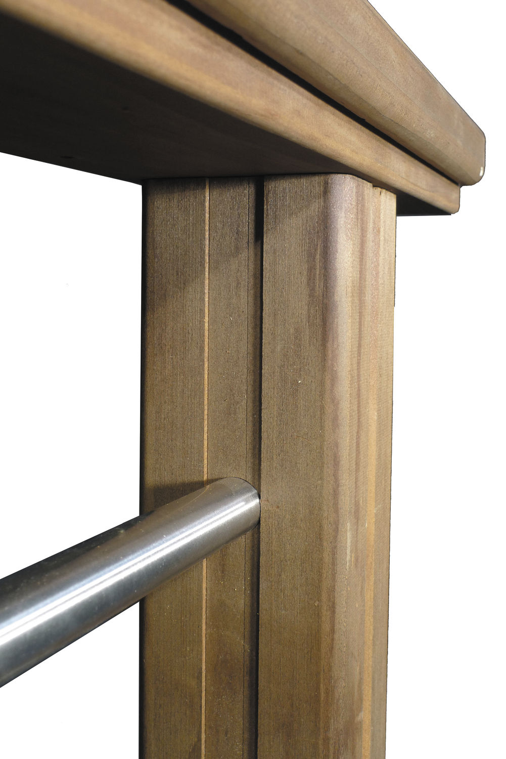 Ringhiera da esterno / in legno / a sbarre / per piattaforma ...