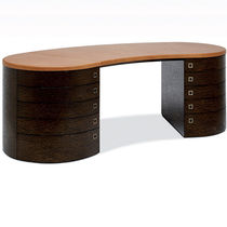 Scrivania in legno / in pelle / moderna