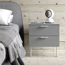 Comodino moderno / in legno laccato / rettangolare...
