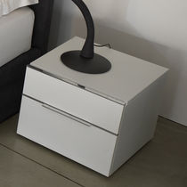 Comodino moderno / in pelle / rettangolare...