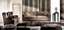 Divano moderno / in pelle / 2 posti / marrone