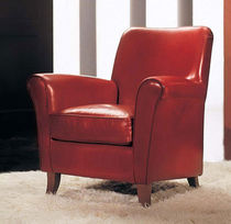 Poltrona classica / in pelle