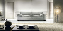 Divano moderno / in pelle / 3 posti / grigio