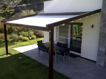 Pergola addossata / in alluminio / con coperture...