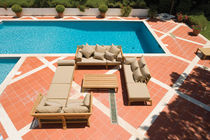 divano da giardino moderno modulare (tek)  Outdoor Comforts