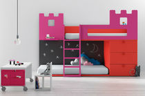letto a castello con contenitori per bambini (bambina: castello) BABY 08 BM 2000