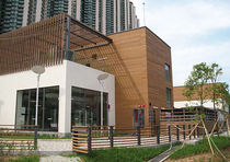 rivestimento di facciata in composito aspetto legno  Resysta International GmbH